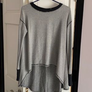 Dakota Collective black/white striped shirt